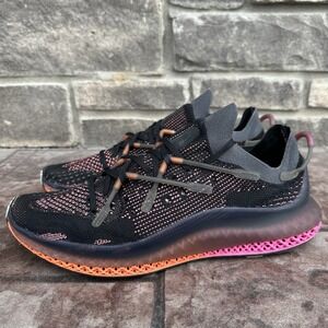 Adidas 4D Fusio 'Black Orange Pink' Primeknit Men Size 10.5 Running Shoes FZ2414
